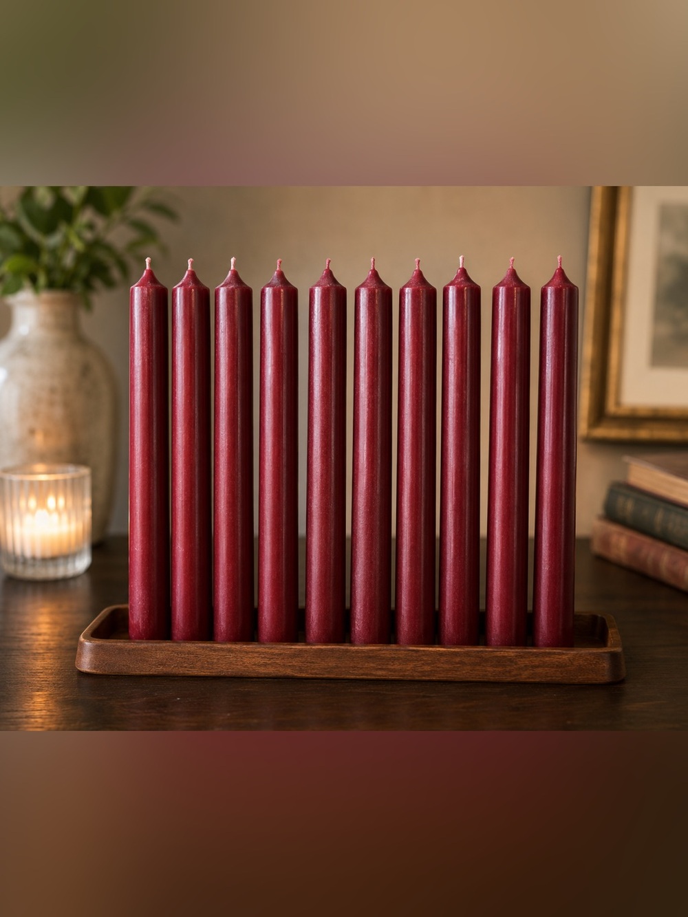 Stokes Burgundy Candles